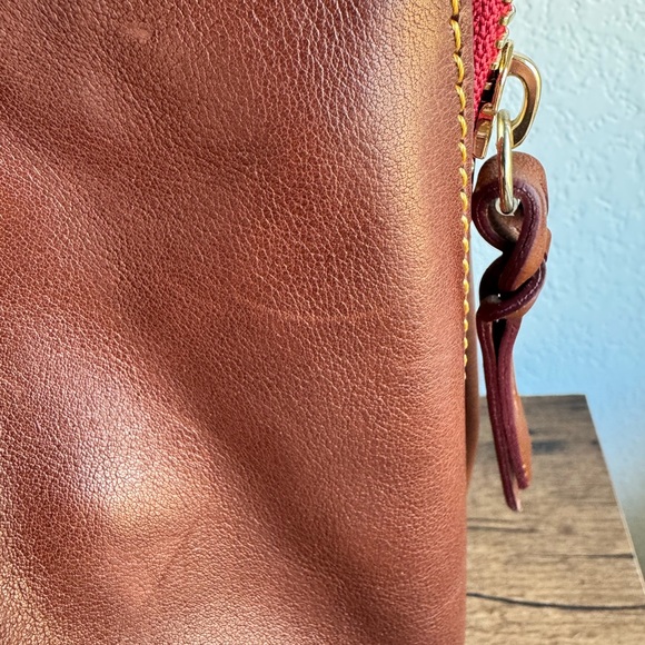 Dooney & Bourke Florentine Large Zip Barlow Tote - Chestnut In Color - Picture 8 of 15